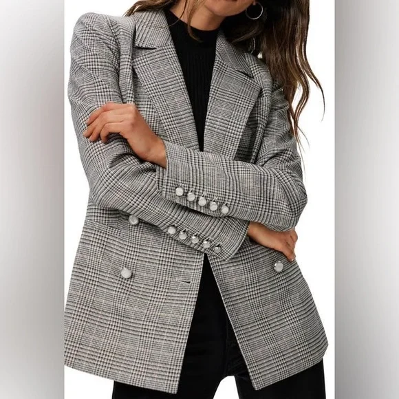 PAIGE Hollie Blazer - Grey Multi size M - Picture 1 of 10